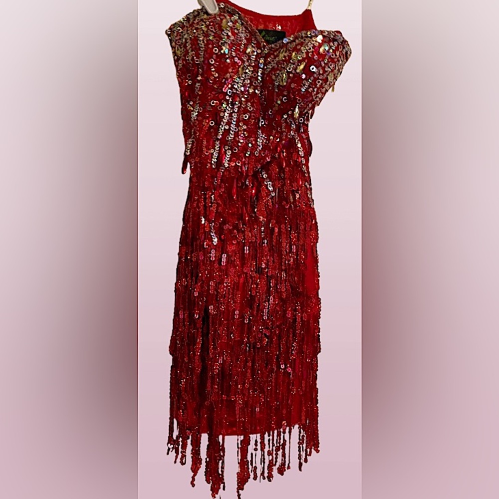 Red Sequin Dress